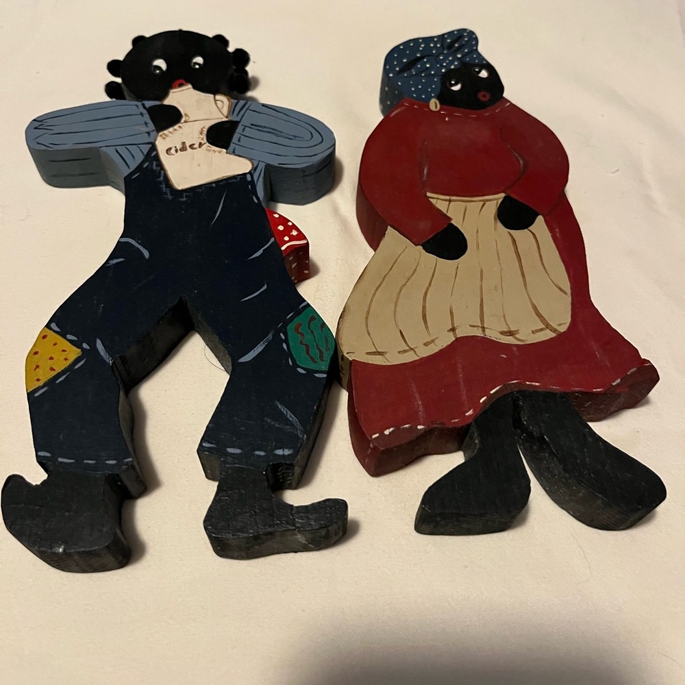 Vintage Black Americana Hand Painted Folk Art